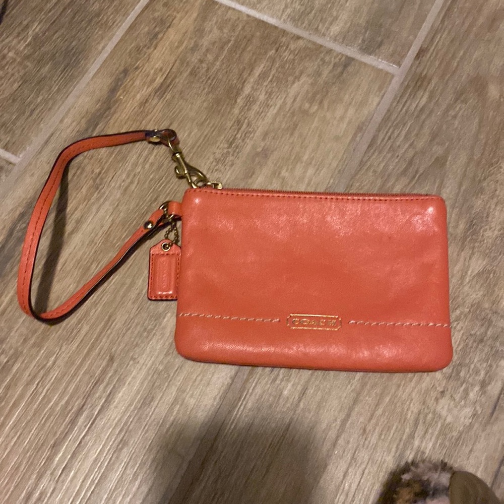 Super cute/tiny coach wristlet